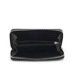 Boss Wallet Grained Ziparound With Padded Double B Logo-Black
