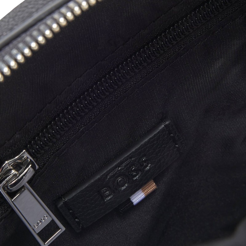 Boss Reporter Bag With Logo Trim-Black
