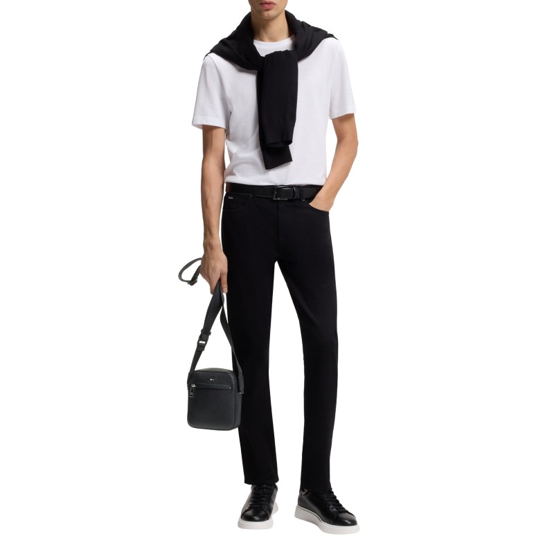 Boss Reporter Bag With Logo Trim-Black