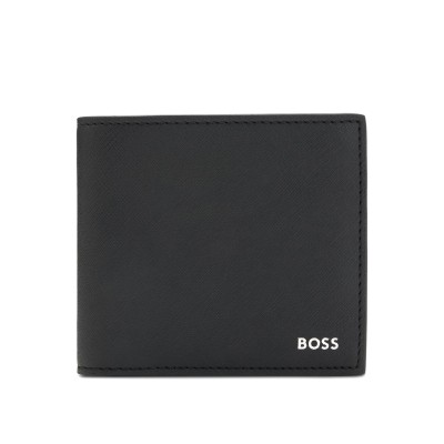 Boss Wallet With Silver-Foil Logo-Black