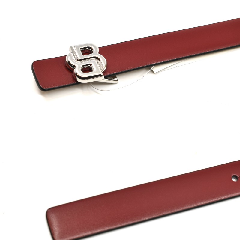 Boss Belt With B Monogram-Dark Red