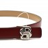 Boss Belt With B Monogram-Dark Red
