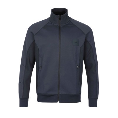 Boss Sweatshirt With Subtle Logo-Dark Blue