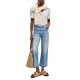Boss T-Shirt V Neck In Lightweight Linen-Open White Boss T-Shirt V Neck In Lightweight Linen-Open White