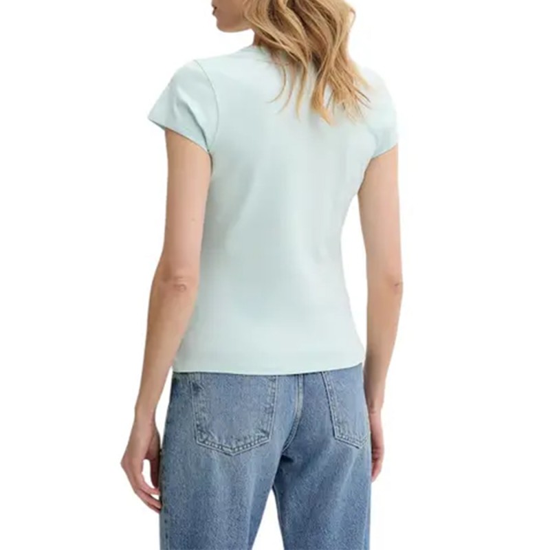 Boss T-Shirt V-Neck With Logo-Turquise/Aqua Boss T-Shirt V-Neck With Logo-Turquise/Aqua