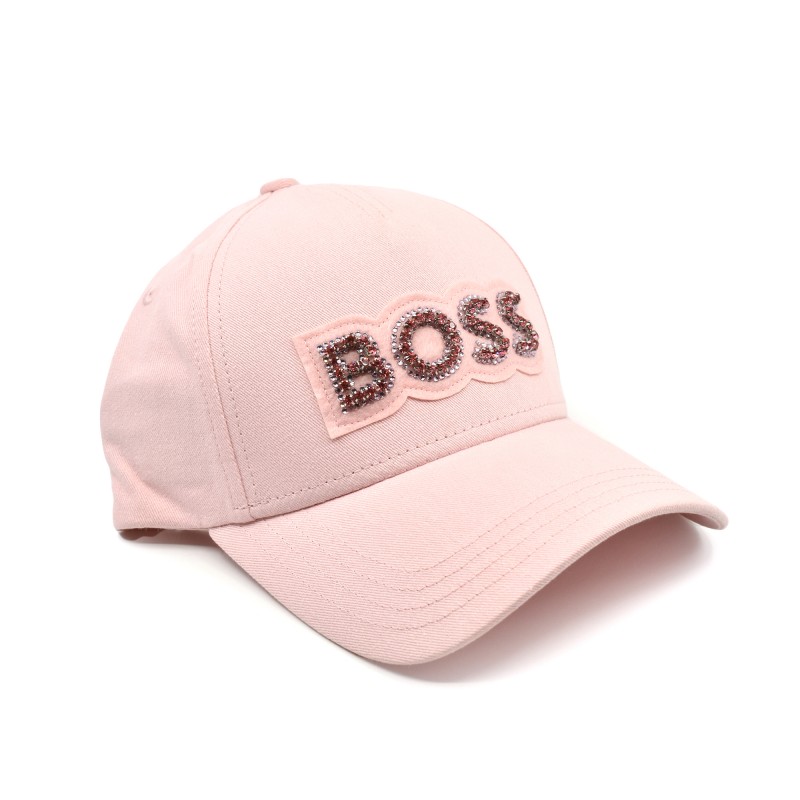 Boss Hat With Sparkle Stones-Pink Boss Hat With Sparkle Stones-Pink