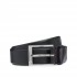 Hugo Belt With Silver Tone Hardware-Black