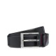 Hugo Belt With Silver Tone Hardware-Black Hugo Belt With Silver Tone Hardware-Black
