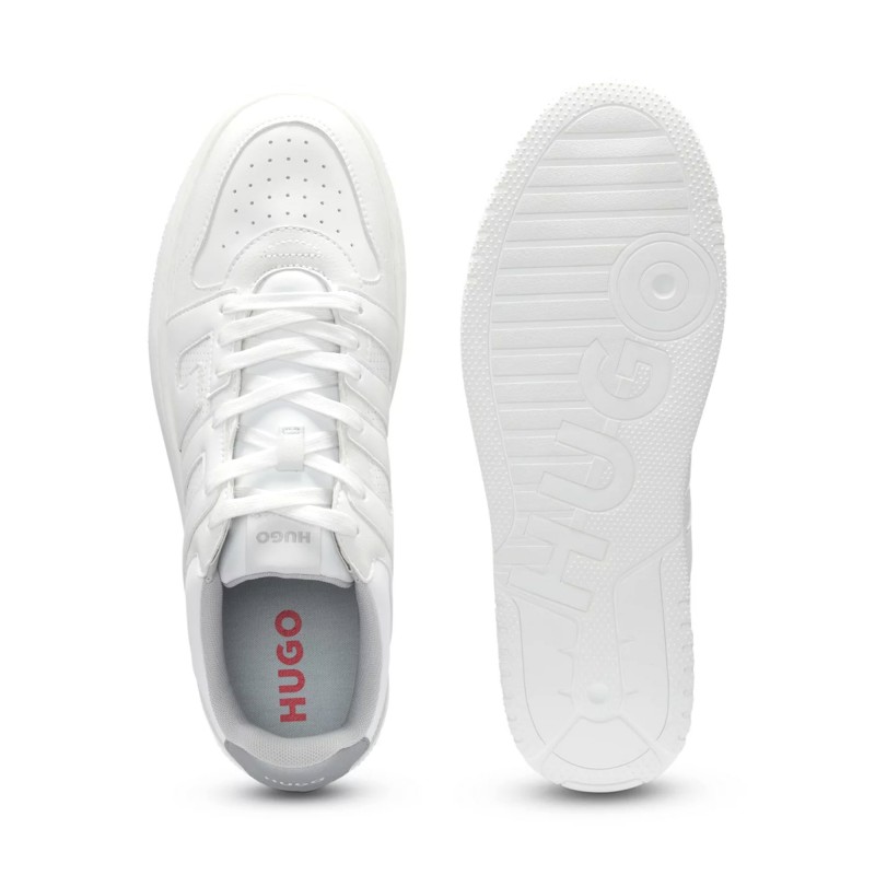 Hugo Trainers With Logo Uppers-White Hugo Trainers With Logo Uppers-White
