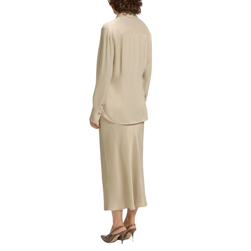 Boss Shirt Regular Fit In Satin-Light Beige Boss Shirt Regular Fit In Satin-Light Beige