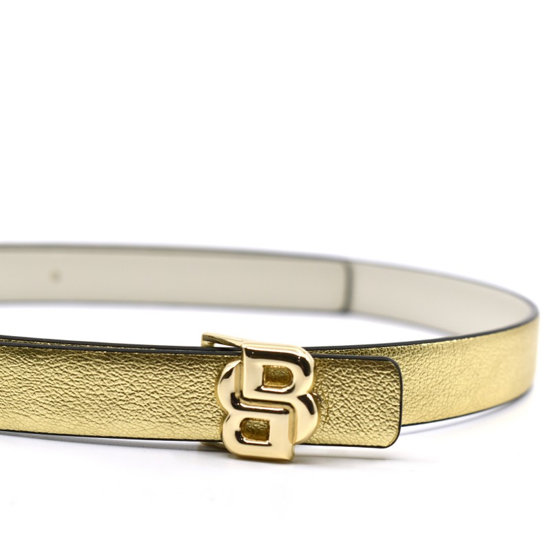 Boss Belt With Logo-Gold Boss Belt With Logo-Gold