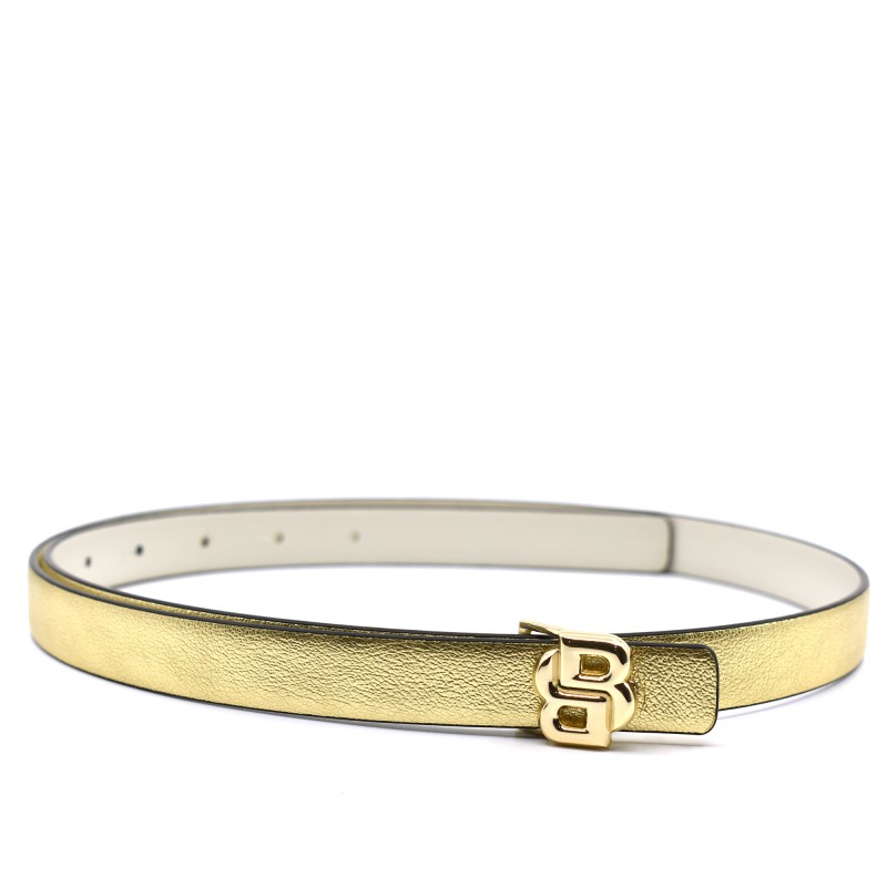 Boss Belt With Logo-Gold Boss Belt With Logo-Gold