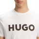 Hugo T-Shirt With Herringbone Logo-White Hugo T-Shirt With Herringbone Logo-White
