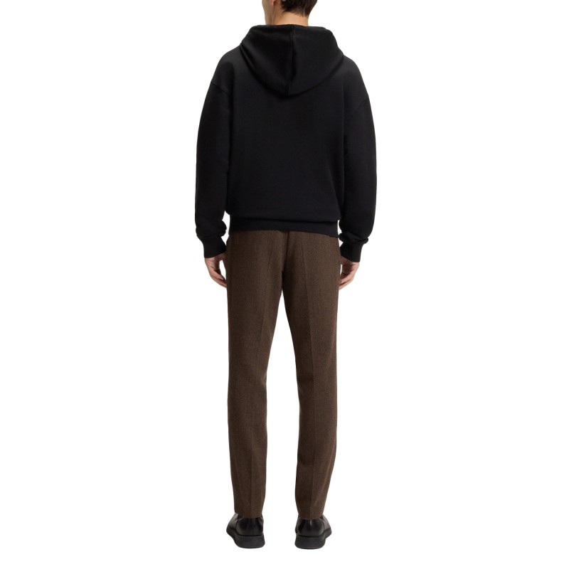 Hugo Hoodie Relaxed-Fit With Split Logo-Black