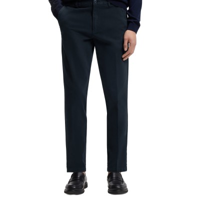 Boss Trousers Slim Fit Gabardine-Dark Blue