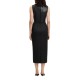 Boss Dress Virgin-Wool With Leather Bodice-Black Boss Dress Virgin-Wool With Leather Bodice-Black