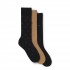 Boss Socks Three-Pack Of Regular Length-Patterned Camel/Black