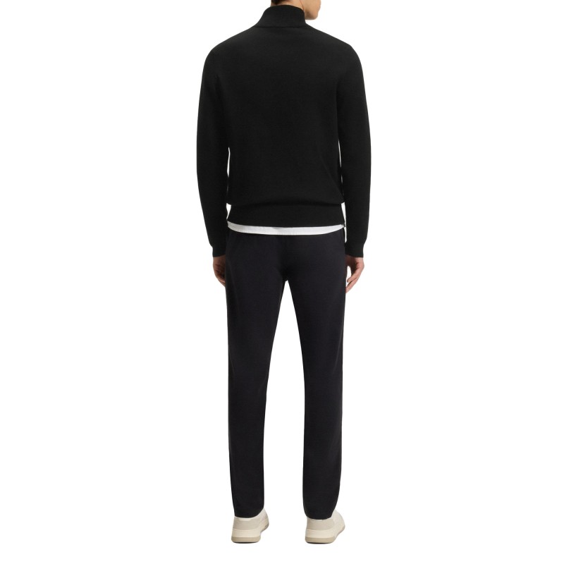 Boss Knitted Jacket In Cotton and Cashmere-Black Boss Knitted Jacket In Cotton and Cashmere-Black