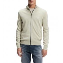 Boss Knitted Jacket In Cotton and Cashmere-Light Beige