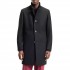 Hugo Coat Regular-Fit In A Wool Blend-Black