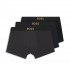 Boss Trunks Three-Pack Of Stretch-Cotton-Black/Grey/Blue