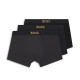 Boss Trunks Three-Pack Of Stretch-Cotton-Black/Grey/Blue