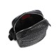 Hugo Ethon Reporter Bag with All-Over Logo Lettering-Black