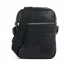 Hugo Ethon Reporter Bag with All-Over Logo Lettering-Black