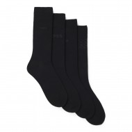 Boss Socks Gift Boxed 4 Pack With Branding-Black