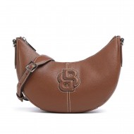 Boss Anett Shoulder Bag Halfmoon-Medium Brown