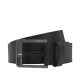 Hugo Belt Smooth Leather With Logo Pin Buckle-Black