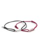 Hugo Two Cord Cuffs With Split-Logo Plaques-Multicoloured