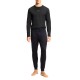Boss Homewear Pyjama Set With Monogram Waistband-Black