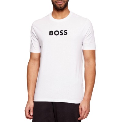 Boss T-Shirt With Logo-White