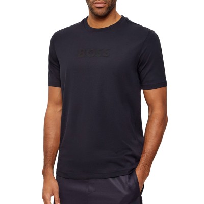 Boss T-Shirt With Logo-Dark Blue