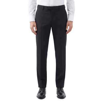 Boss Trousers Suit Slim Fit In A Wool Blend-Black