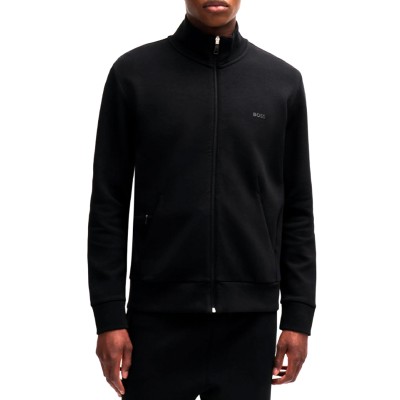 Boss Sweatshirt Zip Up-Black