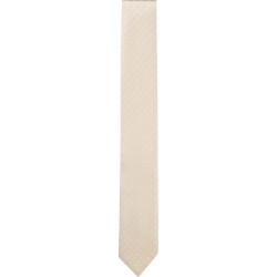 Boss Tie Silk With Jacquard Woven Pattern-Light Beige