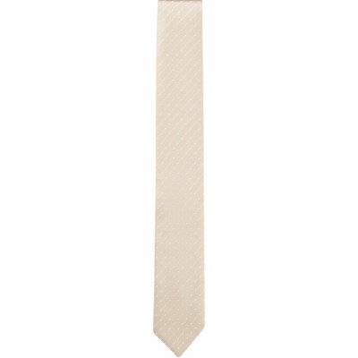 Boss Tie Silk With Jacquard Woven Pattern-Light Beige