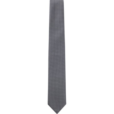 Boss Tie Jacquard Pattern In Silk-Dark Blue