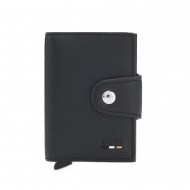 Boss Card Holder Faux Leather-Black