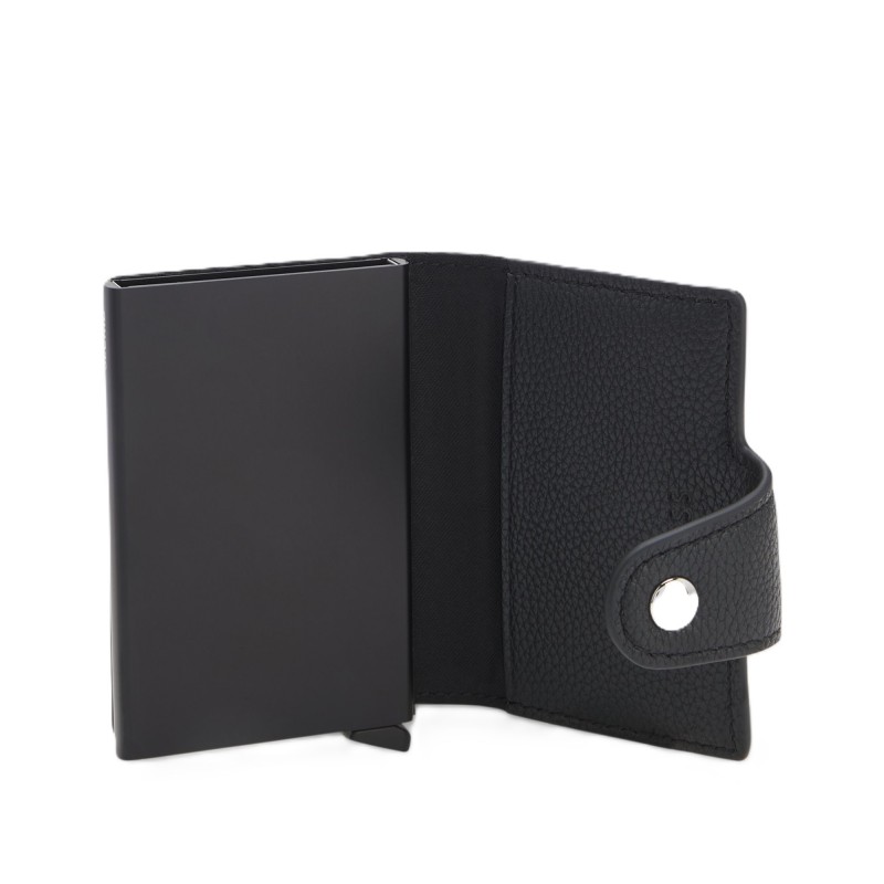 Boss Card Holder Faux Leather-Black Boss Card Holder Faux Leather-Black