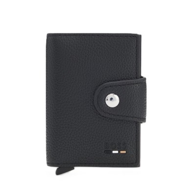 Boss Card Holder Faux Leather-Black