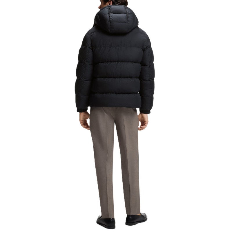 Boss Jacket Puffer Water Repellent With Abjustable Hood-Black Boss Jacket Puffer Water Repellent With Abjustable Hood-Black