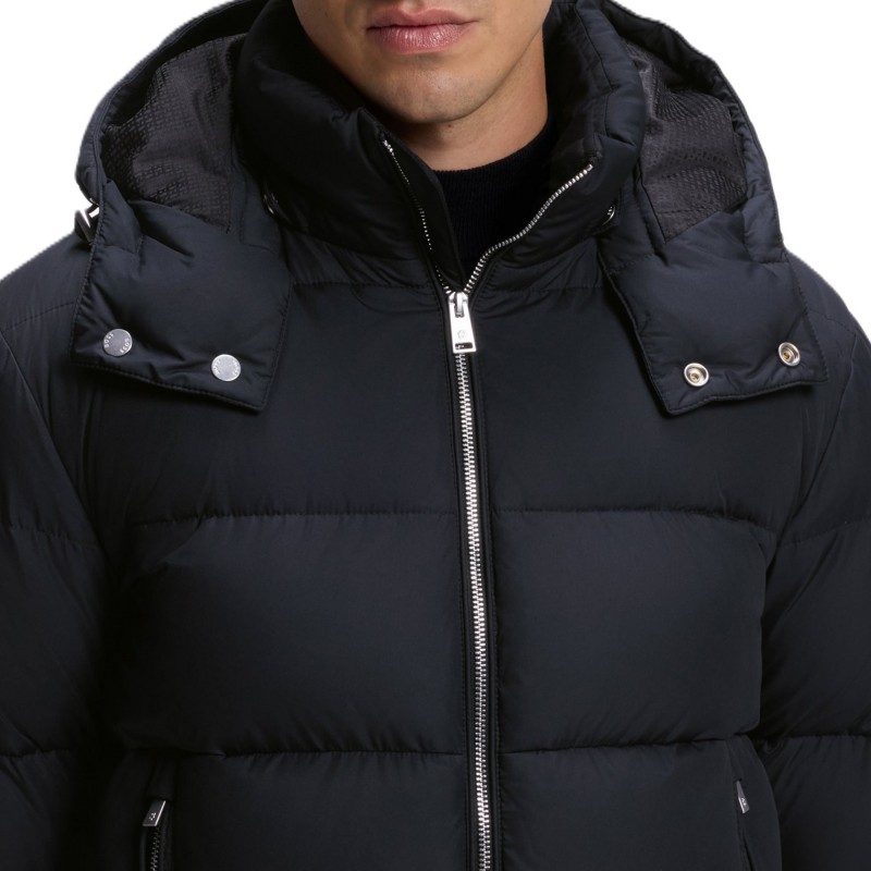 Boss Jacket Puffer Water Repellent With Abjustable Hood-Black Boss Jacket Puffer Water Repellent With Abjustable Hood-Black