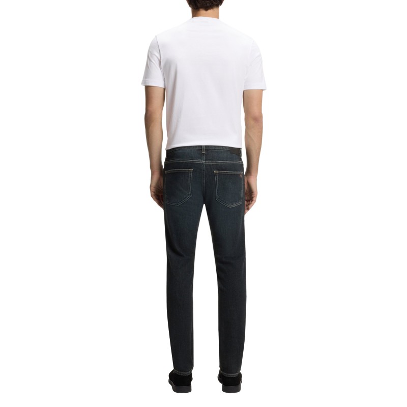 Boss Jeans Delaware Slim-Fit With Contrast Stitching-Dark Blue Boss Jeans Delaware Slim-Fit With Contrast Stitching-Dark Blue