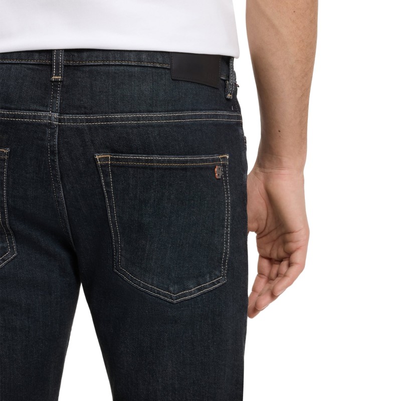 Boss Jeans Delaware Slim-Fit With Contrast Stitching-Dark Blue Boss Jeans Delaware Slim-Fit With Contrast Stitching-Dark Blue