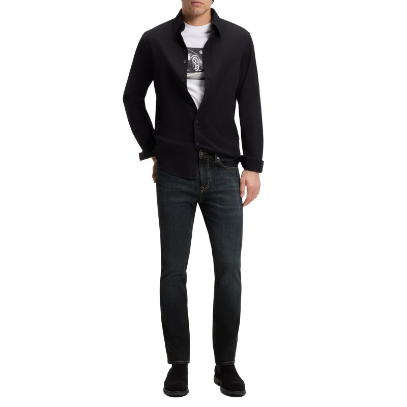 Boss Jeans Delaware Slim-Fit With Contrast Stitching-Dark Blue Boss Jeans Delaware Slim-Fit With Contrast Stitching-Dark Blue