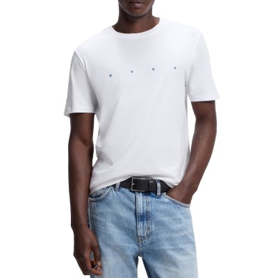 Hugo T-Shirt With Logo Detail-White