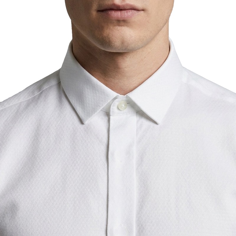 Hugo Shirt Slim Fit Pattern-Open White Hugo Shirt Slim Fit Pattern-Open White